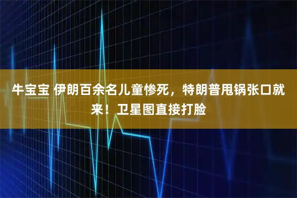 牛宝宝 伊朗百余名儿童惨死，特朗普甩锅张口就来！卫星图直接打脸